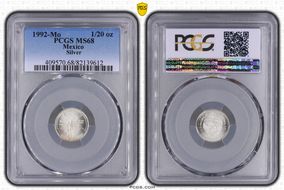 1992-Mo 1/20 oz Libertad Ag MS68