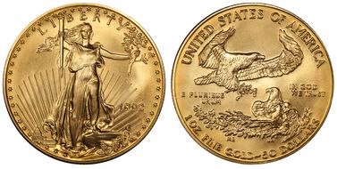 1992 $50 Gold Eagle MS70