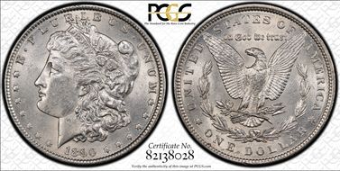 1890 $1 AU58