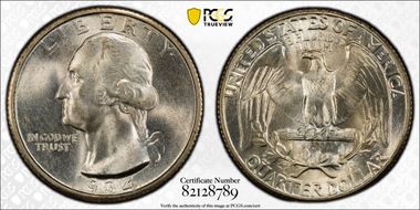 1934 25C Medium Motto MS67