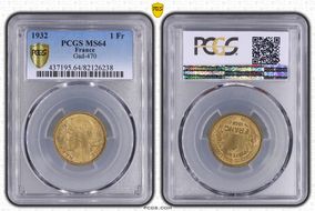 1932 1 Fr Gad-470 F-219 MS64