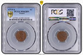 AN 6-A (1797) 1C Gad-76 F-100 MS62BN