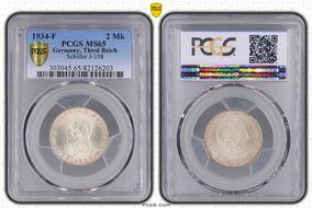 1934-F 2 Mk Schiller J-358 MS65