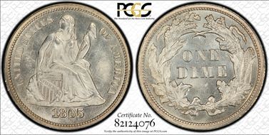 1865 10C MS66+