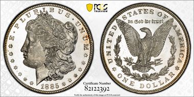 1885 $1 MS66+ DMPL