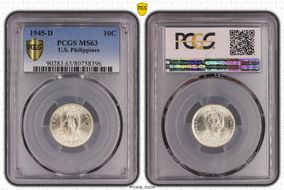 1945-D 10C MS63