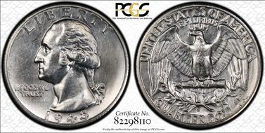 1943-S 25C Trumpet Tail S FS-501 MS64