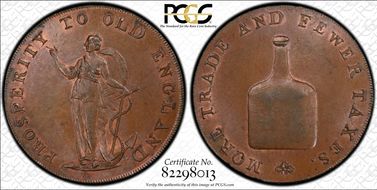 (c.1790) Tk 1/2D DH-23 Norfolk, Norwich MS64BN