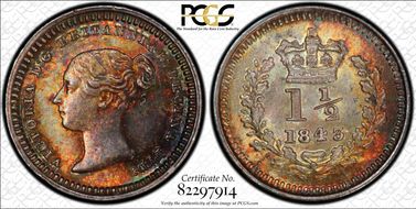 1843 1 1/2D S-3915 MS66