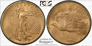 1908 $20 No Motto MS64+