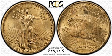 1922 $20 MS62