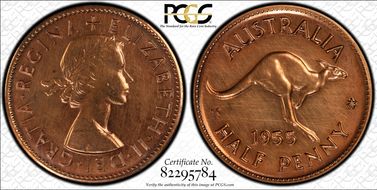 1955(p) 1/2D No Dot PR61RD