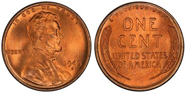 1945-S 1C MS67+ RD