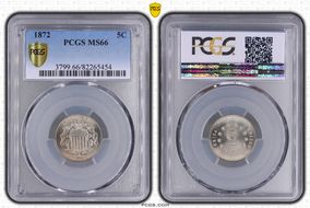 1872 5C MS66
