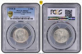 1938-B 2 Mk J-366 MS63