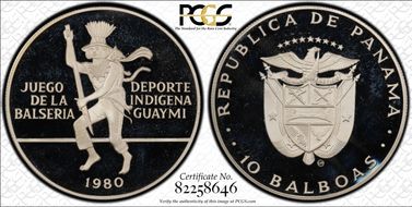 1980-CHI 10 B Balseria Game Guaymi Indigenous Sports PR65DCAM