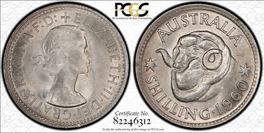 1960(m) Shil KM-59 Ag MS66