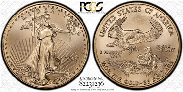 2000 $25 Gold Eagle MS69