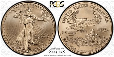 2000 $25 Gold Eagle MS69
