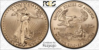 2000 $25 Gold Eagle MS69