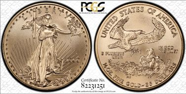 2000 $25 Gold Eagle MS69