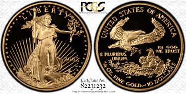 2002-W $10 Gold Eagle PR70DCAM