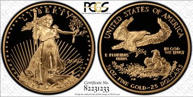 2002-W $25 Gold Eagle PR70DCAM