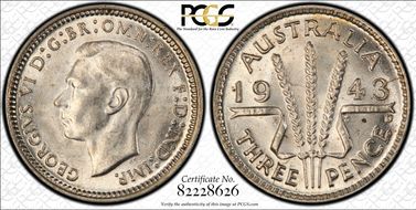 1943-D 3D KM-37  Ag MS63