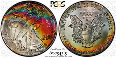 1987 $1 Silver Eagle MS67