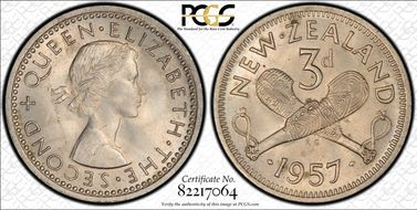 1957 3D 87 Beads MS65