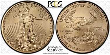 2016 $5 Gold Eagle 30th Anniversary MS69