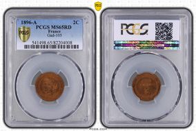 1896-A 2C Gad-105 F-109 MS65RD