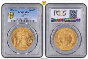 1904-A 100 Fr Gad-1137 F-552 MS62