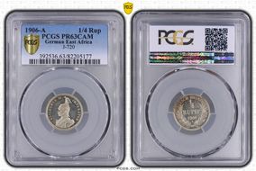 1906-A 1/4 Rup J-720 PR63CAM