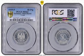 1935-F 50 Pfg J-368 MS64