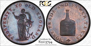 (c.1790) Tk 1/2D DH-23b Norfolk, Norwich MS64BN