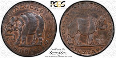 (c.1790) Tk 1/2D DH-416a Middlesex, Pidcock's MS64BN