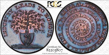 1796 Tk 1/2D DH-64 Gloucestershire, Newent MS64BN