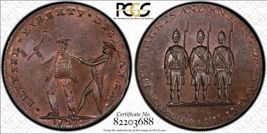 1795 Tk 1/2D DH-729b Middlesex, Spence's MS64BN