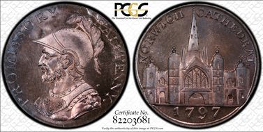 1797 TK 1/2D DH-36 Norfolk, Norwich MS65RB