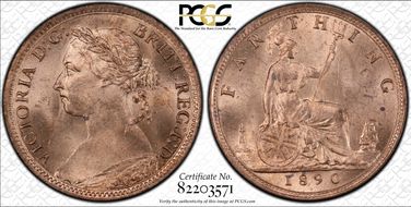 1890 1/4D S-3958 MS65RD