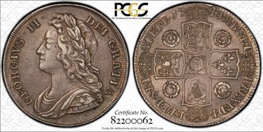 1741 1/2 Cr S-3693 Small Lettering AU50