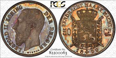 1899/86 50C DER BELGEN MS66