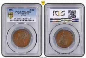 1853 1/2D S-3949 MS63BN