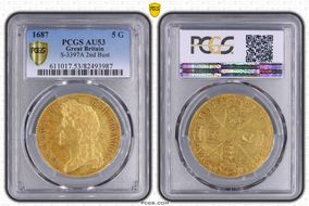 1687 5 G S-3397A 2nd Bust AU53