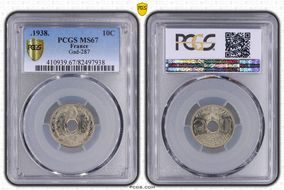 .1938. 10C Gad-287 F-139 MS67