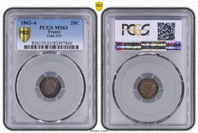 1862-A 20C Gad-305 F-148 MS63