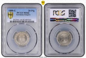 1888-G 20 Pfg J-6 MS66