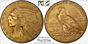 1912 $5 MS62