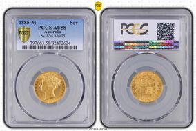 1885-M Sov S-3854A Shield AU58